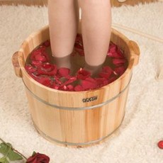 히노끼 찜질기 족욕통 카페 편백나무 발 대야 16CM, C. 25CM 높이, 1개