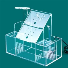 생태 싸움 물고기 탱크 공작 번식 부화 특수 격리 상자 순환 물 여과 크리에이티브, 02 with lighting, 02 with lights
