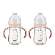 강블리 하이킨더 멀티젖병, 핑크 베이지, 280ml, 2개