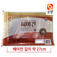 판매자 햇살누리 사조오양 대 베이컨 약27cm 슬라이스 1kg, 5개