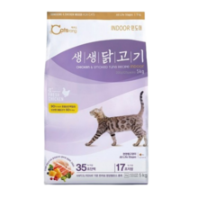 캐츠랑 고양이 전연령 생생닭고기 인도어 건식사료, 닭, 5kg, 1개