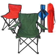 접이식 휴대용 낚시 캠핑 의자 간이의자 Folding chair, 등받이의자중형블루