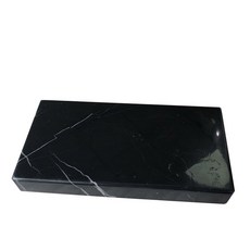 EaJ 오디오 돌받침대 스탠드 받침대 2단 일체형 매트 2층 블랙 대리석 스피커 월넛 장식장, 10*10*5cm