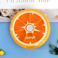 휴대용 알약 상자 주간 회전 분할 과일 포인트 운반 미니 의학 여행 필박스