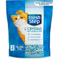 프레시 스텝 크리스탈 프리미엄 고양이 쓰레기 향 8파운드 2팩(포장은 다를 수 있습니다), Unscented Original Crystals/ 1, 2개