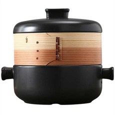 스팀기 만두 찜통 대형 만능 찜기 일본식 세라믹 증기선 스튜 냄비 이중층 가정용 가스 화염 특수 고온 요리 캐서롤, [01] 오프화이트 4L+ 모아서 구매하면 스티머천 얻