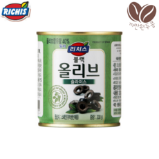리치스 블랙 올리브 슬라이스 200g 캔, 1개