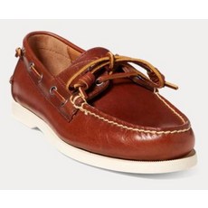 POLO RALPH LAUREN [Polo Ralph Lauren] Merton Leather Boat Shoe 470633 DEEP SADDLE TAN