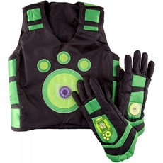 Wild Kratts Creature Power Suit Chris - 대형 6-8X - 조끼 장갑 및 2개의 파워 디스크 포함 - 분장 척 놀이 할로윈용 -, 단일옵션