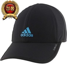 아디다스 여성 슈퍼라이트 유연한 길이 조절가능 퍼포먼스 캡 모자, 블랙/ 액티브 틸