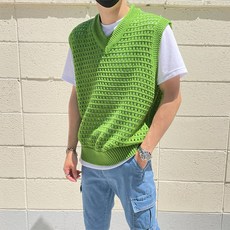 남자시스루니트조끼