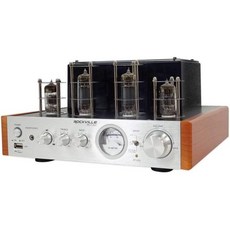 Rockville Blutube WD 70w Bluetooth Tube Amplifier/Home Stereo Receiver(광학 및 HDMI 입력 포함) - 2톤 마감, Wood with Optical+Sub Out, Wood with Optical+Sub Out