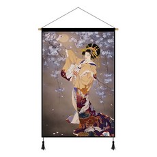 일식집 포스터 대형 벽걸이 벽장식화 일본풍 그림, 밤벚꽃45*65cm