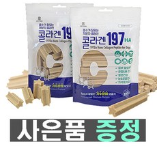 콜라겐 197 HA 가수분해껌 + 닥터더블 오리가수분해 간식 4개 증정, 미디움+닥터더블브러쉬 4개 증정, 1개 - 콜라겐가수분해껌