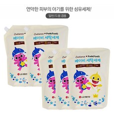 승호닷컴 LG베비언스 핑크퐁 베이비 유아세제 세탁세제 리필 파우치형 2.2리터, 2200ml, 5개