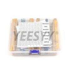 금속 필름 저항기 키트 값 저항 모음, 0.25W 130ValueX20PCS, 1. 0.25W 130ValueX20PCS, 1개