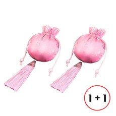 OK 1+1 전통 실크 복주머니 설추석 매화 미니 복조리, 1개, K12633 분홍색 1+1