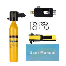 산소통 다이빙 잠수 공기통 스노쿨링 스쿠버 산소호흡통 장비 해녀 용품 에어통 diving oxygen bottle 10 분 500ml 새로운 휴대용 다이빙 장비 산소 병 35, 노랑, 협력사