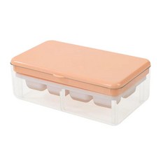 뚜껑이 실리콘 아이스 큐브 트레이 몰드 그리드 프레스 삽 보관함, 1개