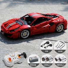 레고 페라리 488 파워펑션 LED 풀박스 중국 대륙 호환블 C61042, c61042(다이내믹 버전)italian-488