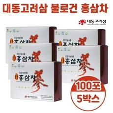 명절 건강 추설 설 회사 선물 대동고려삼 불로건 홍삼차 3gx100포 5박스 과립형 홍삼분말 진세노사이드, 300g, 5개