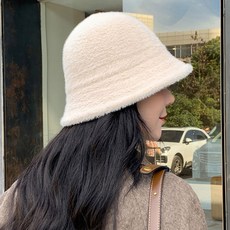 에블 대박걸 겨울 데일리 모조 밍크 심플 패션 여자 벙거지 모자 9color
