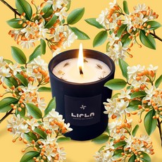 금목서 꽃향기 캔들 라이플라 블렌딩 소이캔들 오스만투스 Osmanthus candle, 140g, 1개, 젠틀브라운 5oz