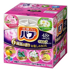 [이라운드몰]카오 바브 대용량 탄산 입욕제 48정 BOX 수분 플러스 6가지향기, 옵션선택, 단품