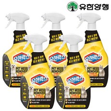 유한락스 펫메스 리무버 750ml 5개 반려동물 강아지 고양이 탈취제 냄새 얼룩 제거, 단품