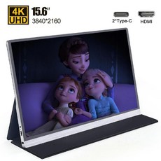 LCD 모니터 휴대용 노트북 보조 스위치 게임 Xbox Ps4 용 15.6 인치 4K, 단일상품