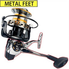 낚시 릴 12000 10000 9000 Metail 라인 컵 30KG 최대 드래그 롱 샷 바닷물 스피닝 코일, 3) Metal Reel Feet  12000 시리즈, 3) Metal Reel Feet - 12000 시리즈 - 지스캔3