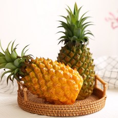 파인애플 모형 1P (26cm) 묵직해요! -가짜 과일모형 열매 인조 음식 소품 데코 인테리어 장식 과일 모형 모음 모조 장식 디스플레이 촬영 인테리어 소품, 옐로우