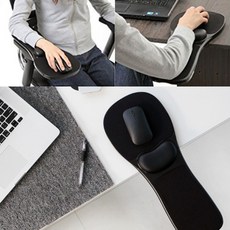 메모리폼 마우스패드 편안한 손목보호 인체공학 디자인 듀얼 책상 의자 부착, 인체공학 마우스패드, 1개