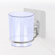 [에이치플러스몰] 접착식 컵홀더/양치컵 받침대 화장실 칫솔컵 욕실, 접착식 컵홀더, 1개