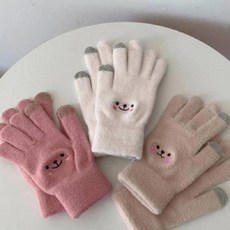 핑크솜털장갑