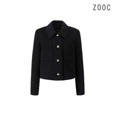 ZOOC 캐시미어혼방 아웃포켓 크롭코트 BK_V234MSG953 269010