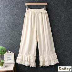 Daitzy 달콤한 3층 코튼레이스 9부 레이어드 롱 속바지 6컬러 F2806[사은품 구성]