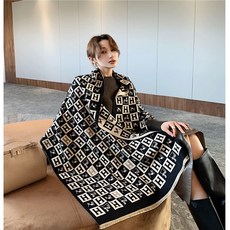 SK0002 여자 남자 공용 가을 겨울 데일리 캐시미어 혼방 고비 울 실크 롱 소프트 숄 머플러 스퀘어 목도리 남여공용
