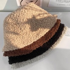 남자 여자 겨울 덤블 부클 뽀글이 버킷햇 울 모자