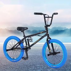 영국 롤리 RALEIGH BMX 자전거 입문용 360도 회전 핸들 20인치, 블랙 바디 블루 타이어 360도 회전 핸들바, 1개, 142cm