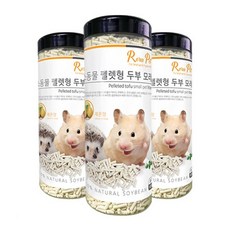 로라펫 소동물 펠렛형 두부 모래 레몬향, 450g, 3개