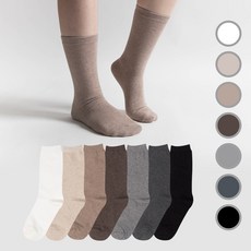 시너싹스 여성용 데일리 무지 장목 양말 7켤레
