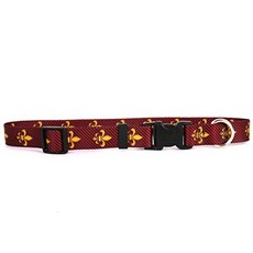 Yellow Dog Design Standard Dog Collar Geometric (Teacup 4" - 9" Fleur de Lis Red), 본상품