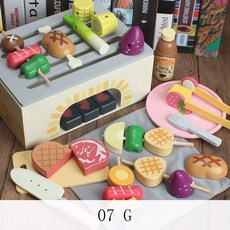 HY 생일 선물 첼렛 케이크 피자 나무 모의 부엌 세트 XTe119 A25, 07 G
