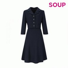 [엔터식스]SOUP 칼라넥 투피스형 트위드 원피스SZ3OPM8