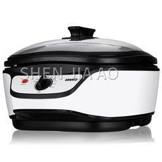 220v 전기 쿠커 프라이팬 AC801M 8 in 1 다기능 스퀘어 포트, 미국, 5L, 2) 220V - 5L-미국