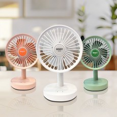 몬스터엑센 1+1 윈디미니 무선 탁상용 무소음 저소음 사무실 선풍기 휴대용 캠핑용, 화이트+화이트