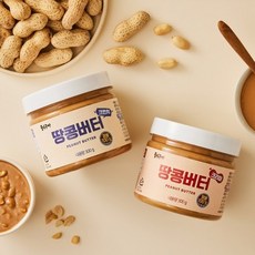 [꿀이구마] 1+1 무첨가 땅콩잼 땅콩버터 크리미300g+크런치300g, 300g