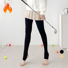 그레힙 여성 골프 스타킹 기모 겨울 300D 국내생산 따듯한 기모안감 발고리형 골프타이즈 골프웨어