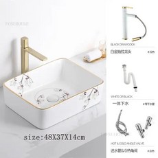 욕실 싱크대 조리대 세라믹 세면대 주방 싱글 개선, 1개, 11.A 48X37-faucet ..